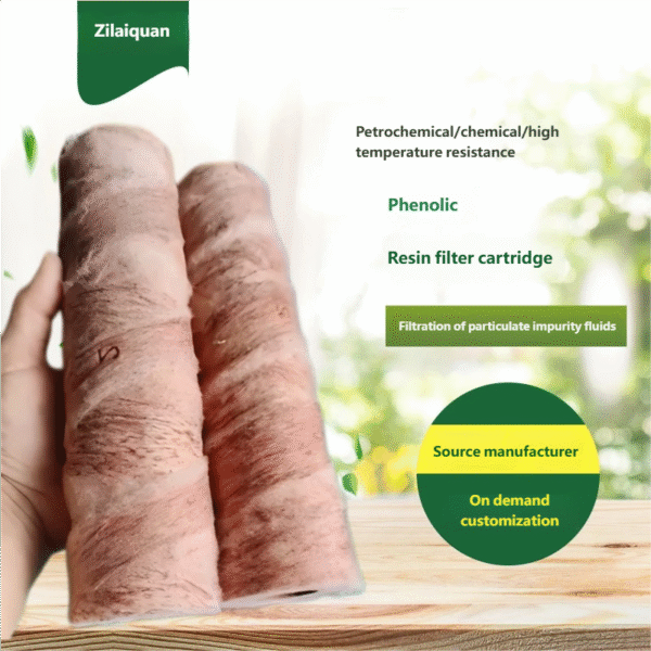 Cross-wound phenolic resin filter element